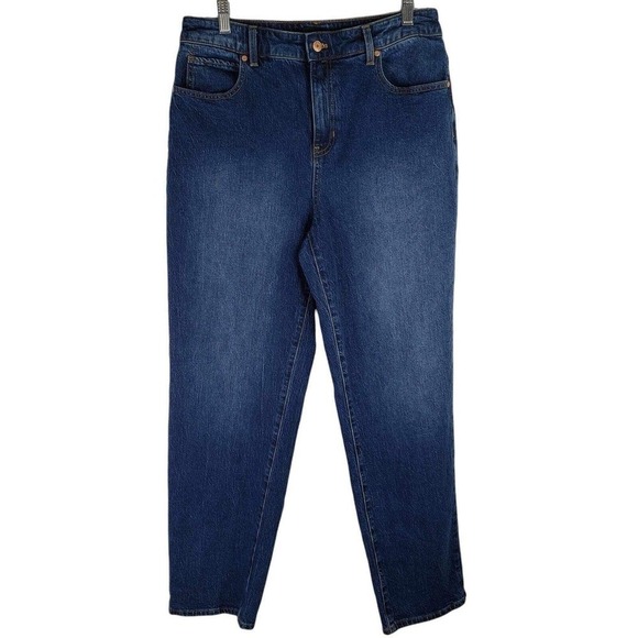 Talbots Womens Jeans 10 Blue High Rise Relaxed Dark Wash Stretch - Picture 2 of 10